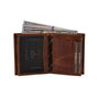 Zoozie Bags Reynosa Crazy Cartera para Hombre de Piel Auténtica Color Tostado