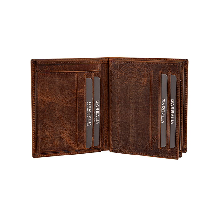 Zoozie Bags Reynosa Crazy Cartera para Hombre de Piel Auténtica Color Tostado
