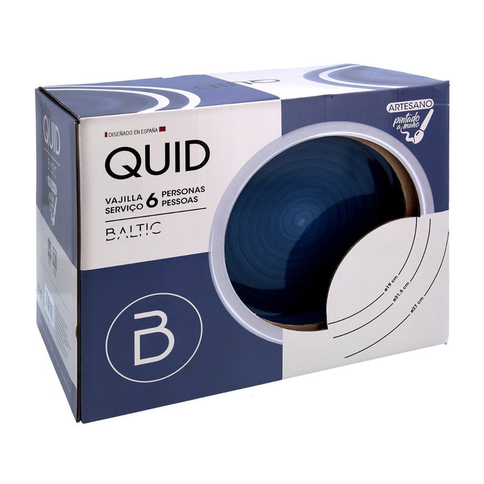 Vajilla Cerámica Baltic Quid 18 Piezas 6 Personas