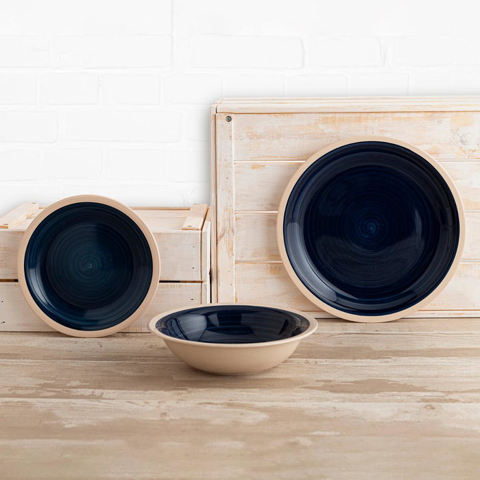 Vajilla Cerámica Baltic Quid 18 Piezas 6 Personas