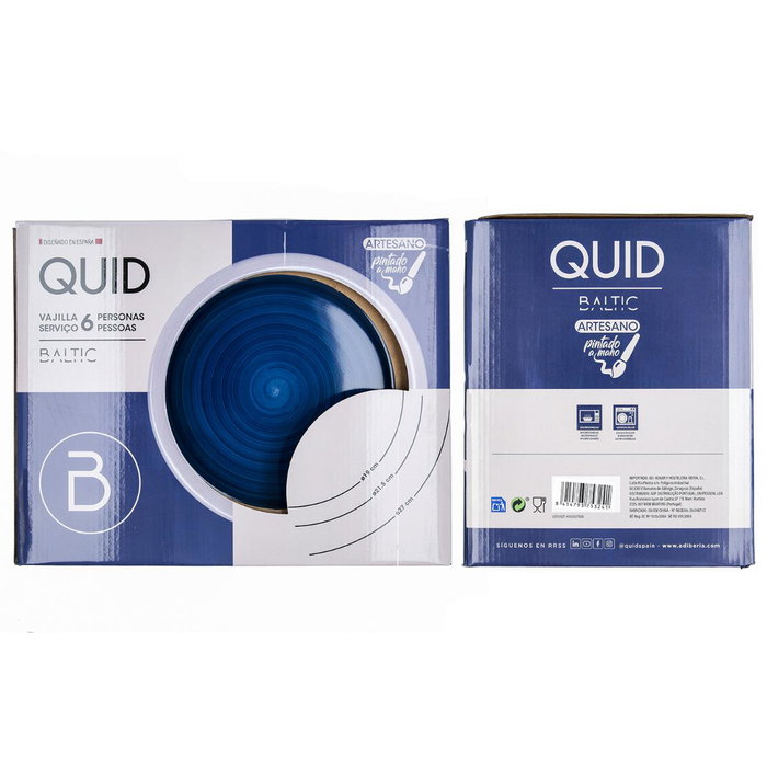 Vajilla Cerámica Baltic Quid 18 Piezas 6 Personas