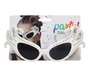 Gafas Blancas con Brillantes para Mujer Adulto - Carnaval, Disfraces de Diva y Estrella