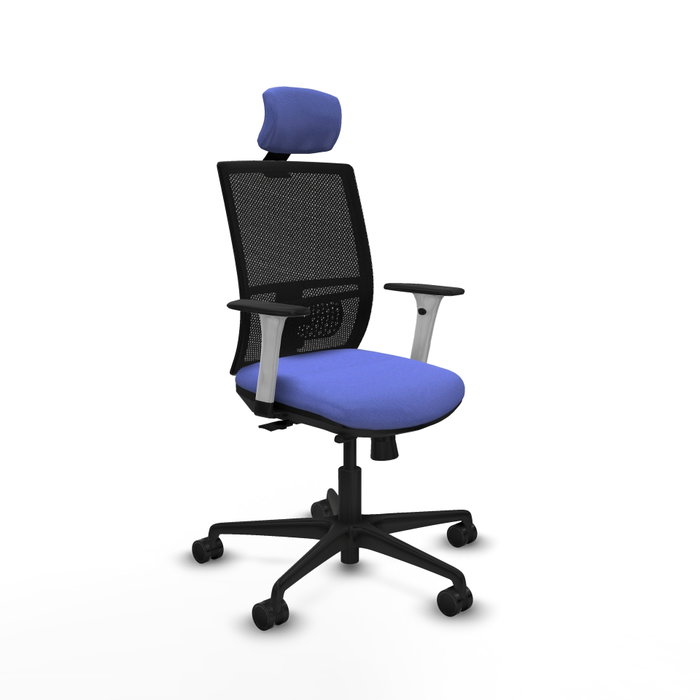 PIQUERAS Y CRESPO Silla de oficina Yunquera con mecanismo Sincro/Traslack Azul claro y Negro PIQUERAS Y CRESPO Silla de oficina Yunquera con mecanismo Sincro/Traslack Azul claro y Negro