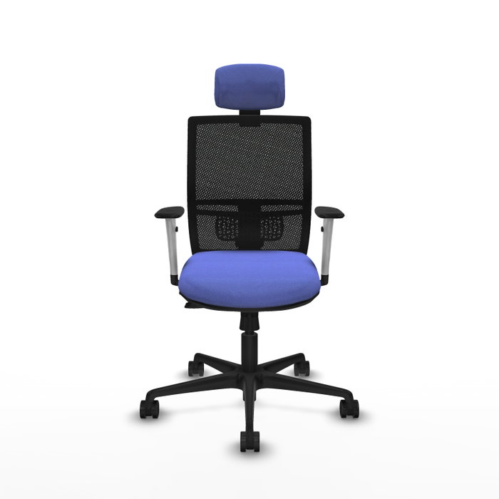 PIQUERAS Y CRESPO Silla de oficina Yunquera con mecanismo Sincro/Traslack Azul claro y Negro PIQUERAS Y CRESPO Silla de oficina Yunquera con mecanismo Sincro/Traslack Azul claro y Negro