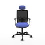 PIQUERAS Y CRESPO Silla de oficina Yunquera con mecanismo Sincro/Traslack Azul claro y Negro