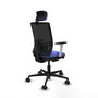 PIQUERAS Y CRESPO Silla de oficina Yunquera con mecanismo Sincro/Traslack Azul claro y Negro