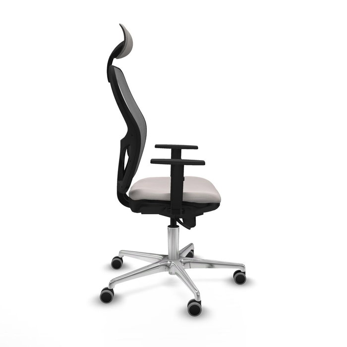 PIQUERAS Y CRESPO Silla de oficina Jorquera con mecanismo Sincro, Similpiel Blanco y Malla Gris PIQUERAS Y CRESPO Silla de oficina Jorquera con mecanismo Sincro, Similpiel Blanco y Malla Gris