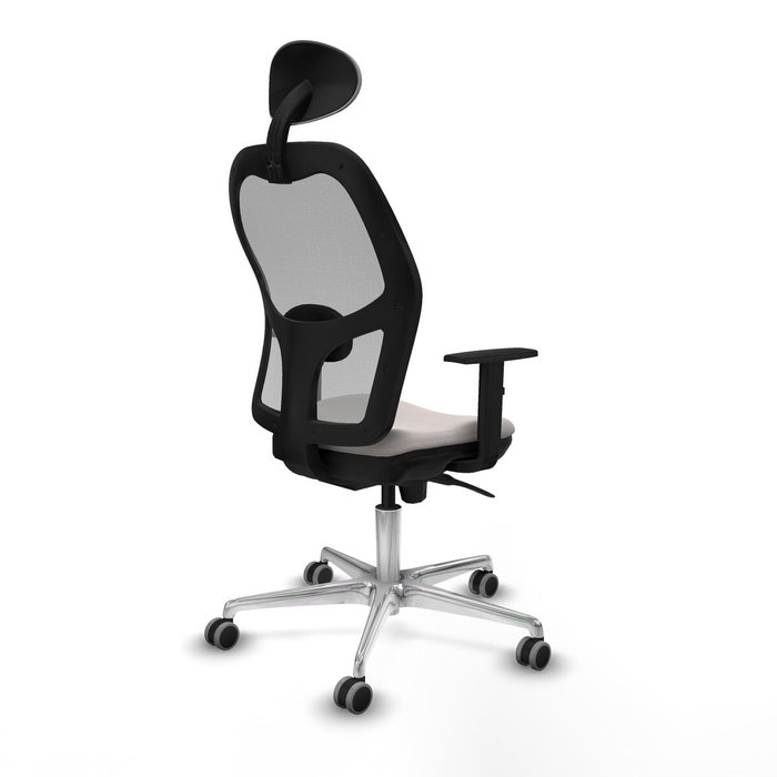 PIQUERAS Y CRESPO Silla de oficina Jorquera con mecanismo Sincro, Similpiel Blanco y Malla Gris PIQUERAS Y CRESPO Silla de oficina Jorquera con mecanismo Sincro, Similpiel Blanco y Malla Gris