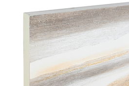 DKD Home Decor Cuadro Moderno Abstracto Pintado a Mano Lienzo Pino Beige Gris 3.7 x 120 x 90 cm (2 Unidades)