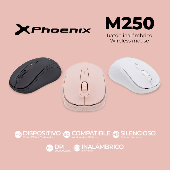 Ratón Phoenix M250 Blanco (1 unidad)
