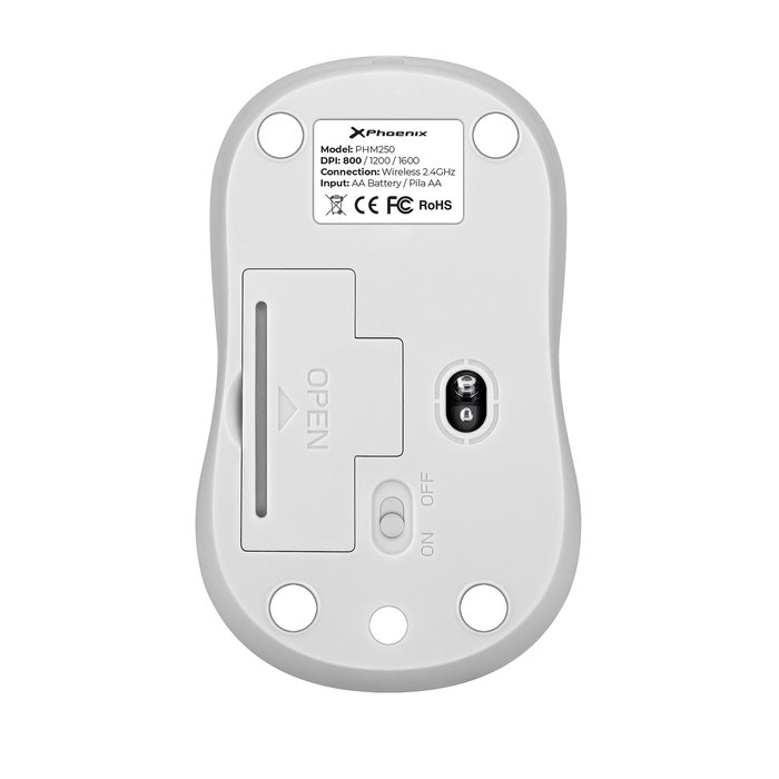 Ratón Phoenix M250 Blanco (1 unidad)