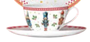 DKD Home Decor Set de 2 Tazas de Porcelana Cascanueces Multicolor 90ml