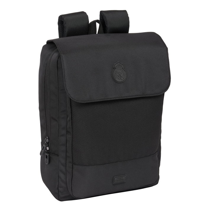 Safta Mochila Premium Real Madrid con Solapa para Portátil de 13,3'' y USB
