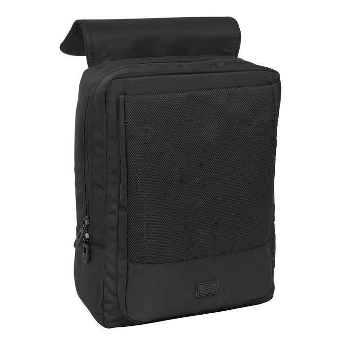 Safta Mochila Premium Real Madrid con Solapa para Portátil de 13,3'' y USB