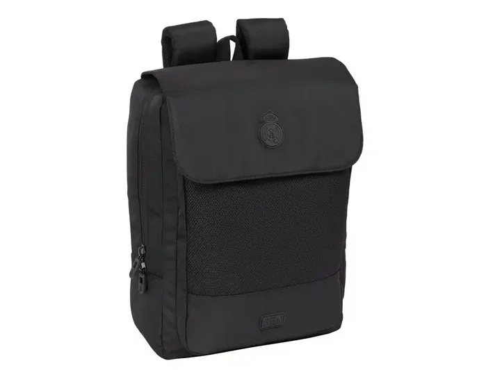 Safta Mochila Premium Real Madrid con Solapa para Portátil de 13,3'' y USB