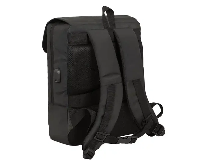 Safta Mochila Premium Real Madrid con Solapa para Portátil de 13,3'' y USB