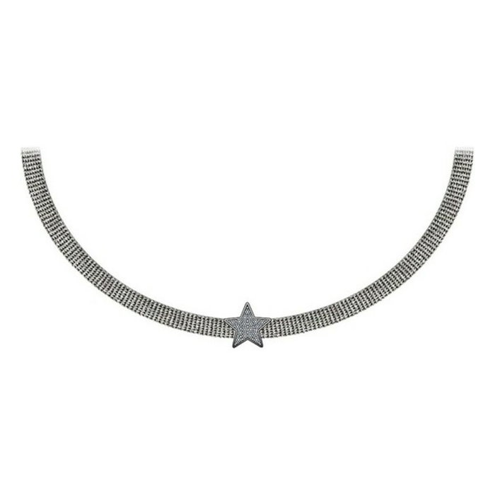 Guess UBN28010 Collar de Acero Plateado Mix & Mesh