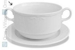 Veronica Taza 32 cl Consomé - VAJILLA, Tazas Apilables, Colección Solo Buscador, No apta lavavajillas ni microondas (Set de 6)