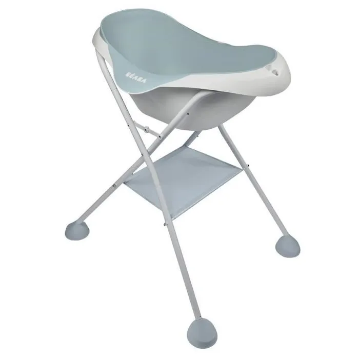 Beaba Reposapiés Camélé'O Light Mist para bebés, soporte de baño plegable y extraíble