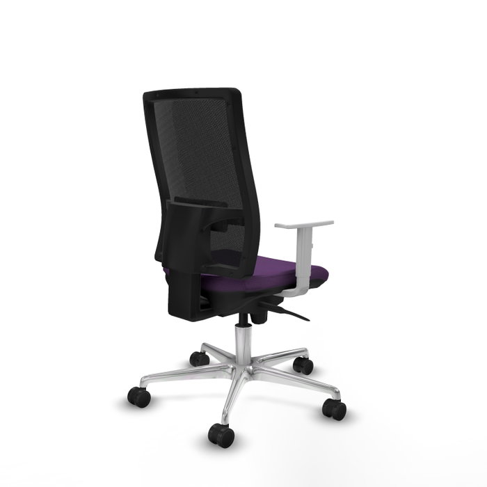 PIQUERAS Y CRESPO Silla de oficina Horna con mecanismo Sincro, Morado y Negro