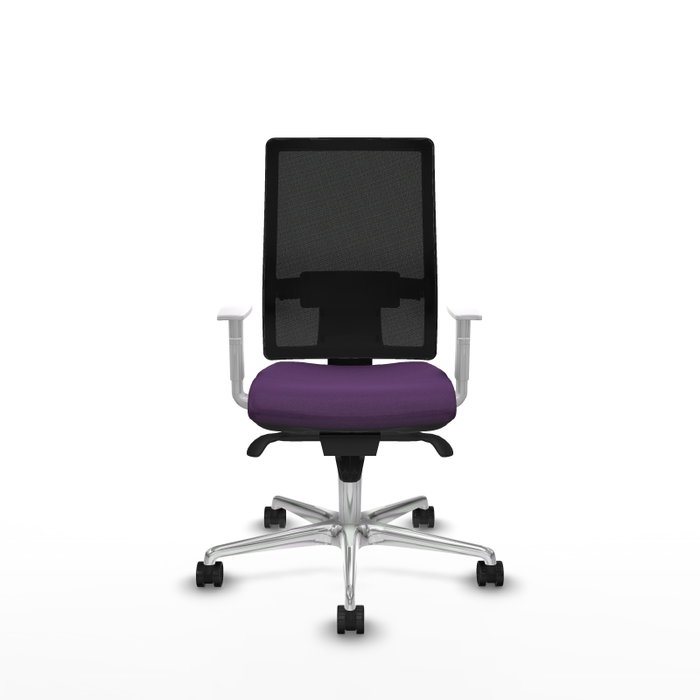 PIQUERAS Y CRESPO Silla de oficina Horna con mecanismo Sincro, Morado y Negro