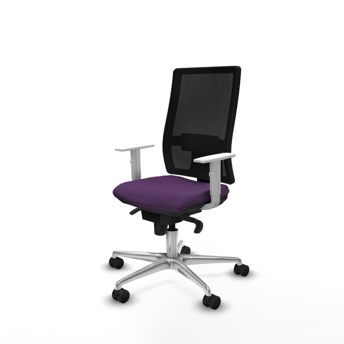 PIQUERAS Y CRESPO Silla de oficina Horna con mecanismo Sincro, Morado y Negro