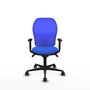 PIQUERAS Y CRESPO Silla de oficina Jorquera con mecanismo Sincro, Tela Azul