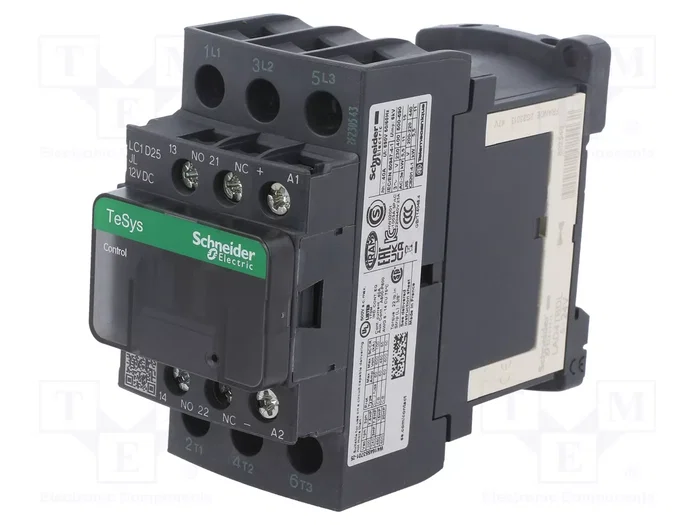 Schneider Electric LC1D25JL Contactor TeSys D 3-polar 25A 12VDC Schneider Electric LC1D25JL Contactor TeSys D 3-polar 25A 12VDC