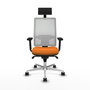 PIQUERAS Y CRESPO Silla de oficina Horna Naranja y Blanco