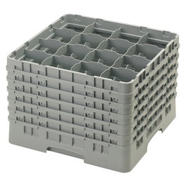 CAMBRO Cesta de lavado 16 compartimentos 6 alturas Gris claro