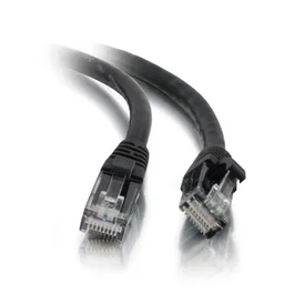 C2G 83185 Cable de Red RJ-45 Macho a RJ-45 Macho 5 m UTP Cat5e Negro, Cable de Parcheo con Funda Antienganche