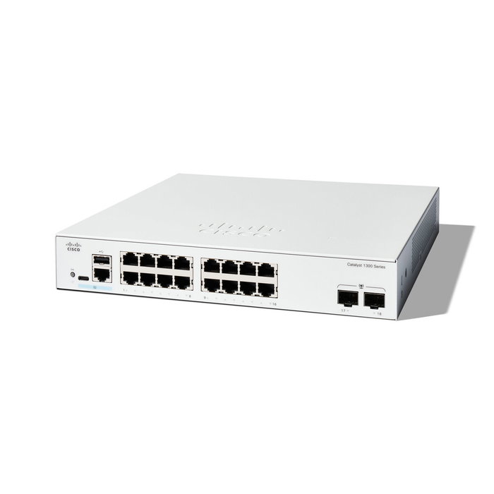 Cisco Catalyst 1300-16T-2G 16 Puertos Gigabit Ethernet y 2 SFP