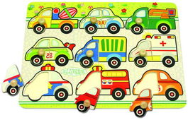 Juego Kluger Ensarte 9 Piezas Parque Automovilistico