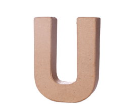 Innspiro Letra U de papel maché con 10 cm de altura