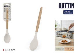 Inde Cuchara Soft M de Madera para Cocina - 35.5 cm de Largo, 6.4 cm de Ancho, 2.9 cm de Alto (24 Unidades)