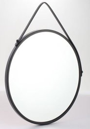 DKD Home Decor Espejo Metal PVC Negro 40x40x2 cm