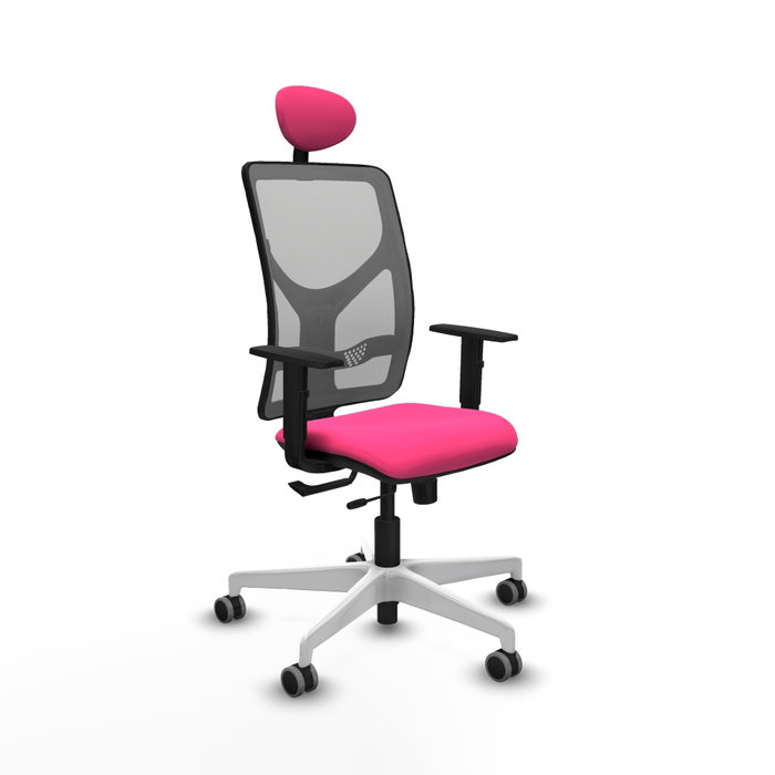 PIQUERAS Y CRESPO Silla de Oficina Motilla Rosa y Gris con Mecanismo Sincro/Traslack PIQUERAS Y CRESPO Silla de Oficina Motilla Rosa y Gris con Mecanismo Sincro/Traslack