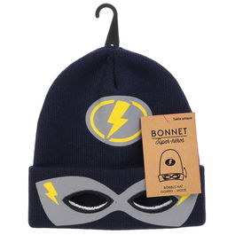 Sensly Gorro Infantil Superhéroe-Gato con Antifaz Talla Única El borde al desdoblarse se convierte en antifaz