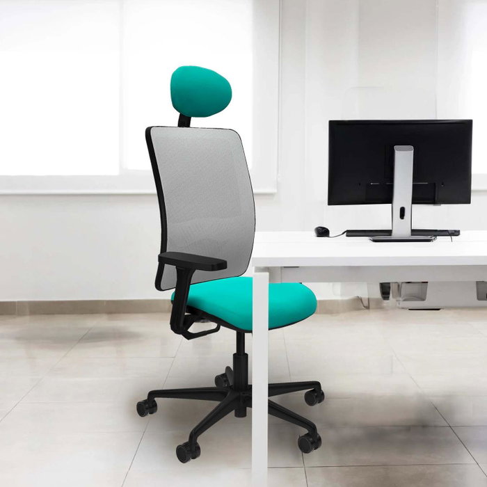 PIQUERAS Y CRESPO Silla de oficina Zulema Gris con mecanismo Sincro y Brazos 3D PIQUERAS Y CRESPO Silla de oficina Zulema Gris con mecanismo Sincro y Brazos 3D