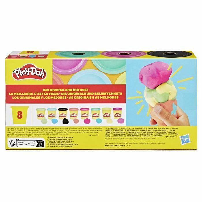Playdoh 8 botes de colores vivos, botes de 85 g de plastilina Playdoh 8 botes de colores vivos, botes de 85 g de plastilina