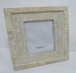 DKD Home Decor Set de 2 Marcos de Fotos Blanco Mango y MDF 23x28 cm