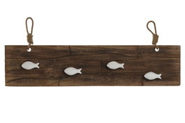 DKD Home Decor Perchero Paulownia 78,5x18x6,5 cm Natural