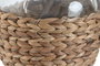 DKD Home Decor Jarrón de Cristal y Fibra Natural 3400ml