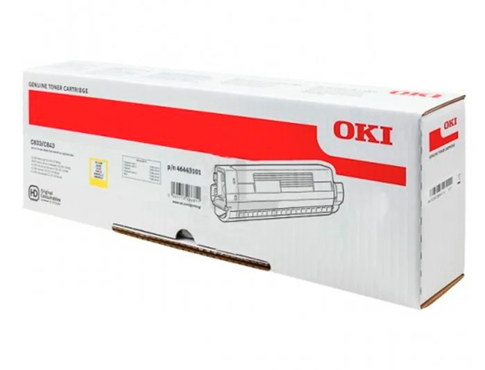 Oki Cartucho de Tóner Amarillo 46443101 para C833/C843 Oki Cartucho de Tóner Amarillo 46443101 para C833/C843