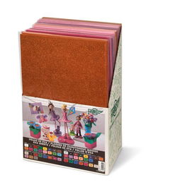 Goma Eva Faibo Purpurina Hoja 40X60 Expositor De 108