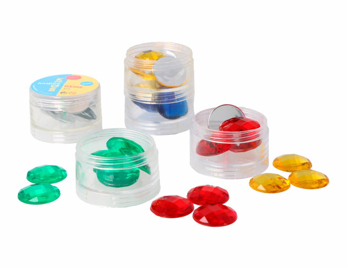 Innspiro Set de Gemas Acrílicas Circulares de 25mm Colores Básicos