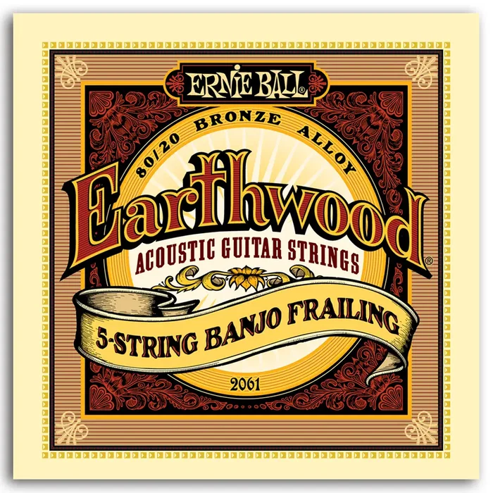 Ernieball Juego Banjo Earthwood Frailing 5 Cuerdas 10-24/10