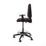 PIQUERAS Y CRESPO Taburete Elche CP marrón oscuro con brazos 1D