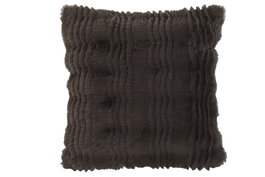 DKD Home Decor Cojin Urban Rabit fur april 24 d Marron 8 x 45 x 45 cm (2 Unidades)