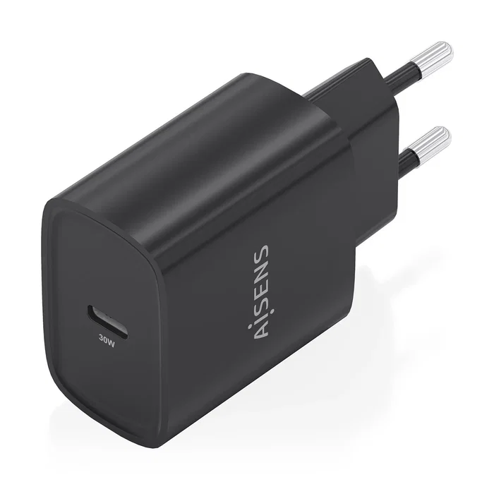 Aisens cargador gan 30w, 1xusb-c pd3.0, negro Aisens cargador gan 30w, 1xusb-c pd3.0, negro